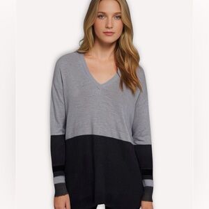 Vince Camuto Colorblock Asymmetric Sweater